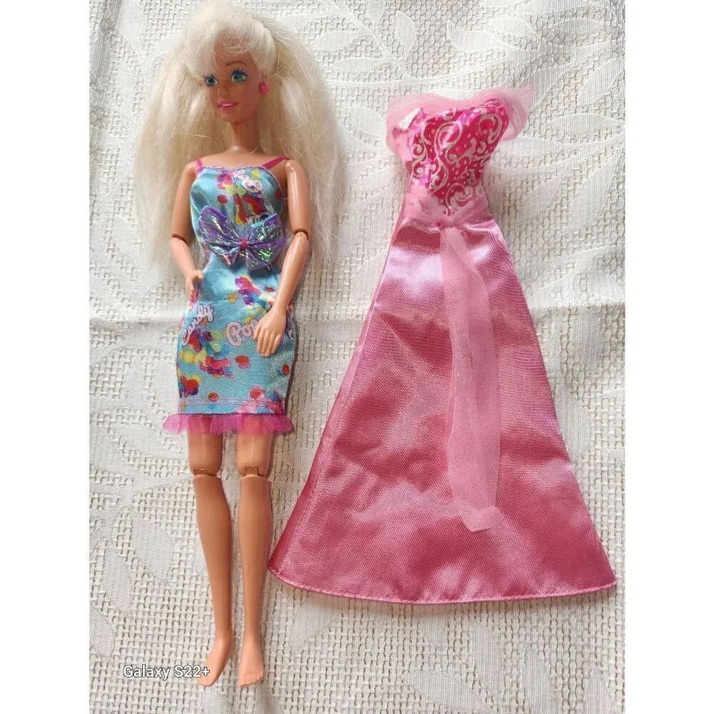 Barbie Mattel with candy pop dress and gown